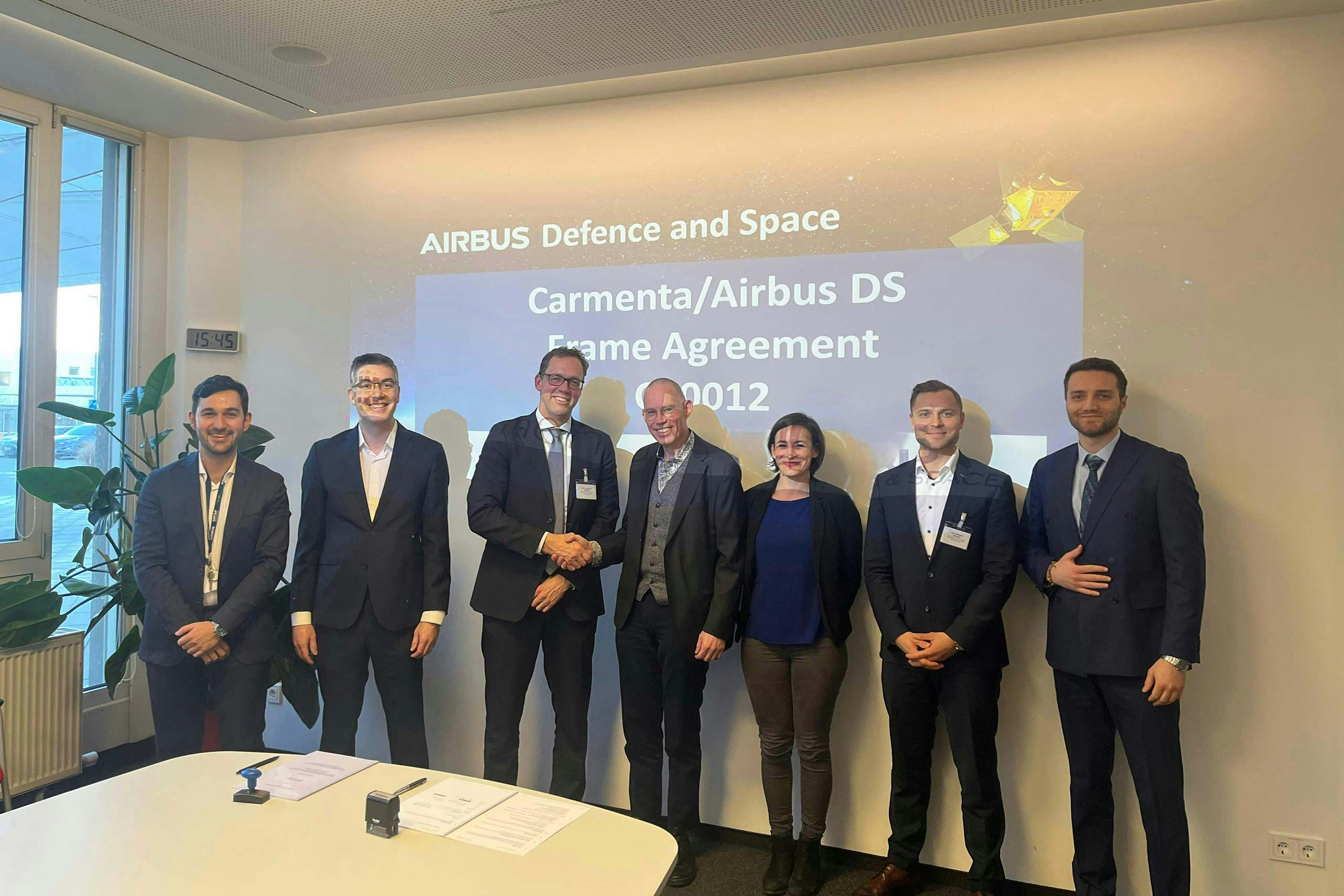 Signing of Frame Agreement Carmenta and Airbus Defence and Space