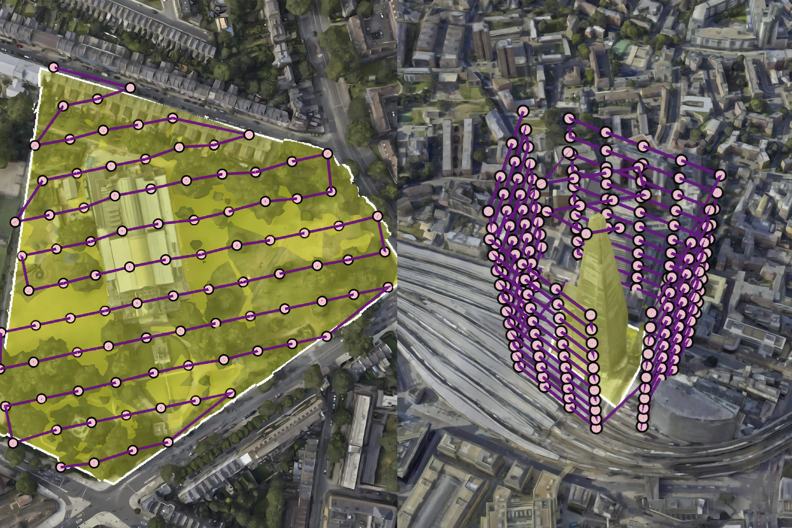Route patterns example using Carmenta UAS Services