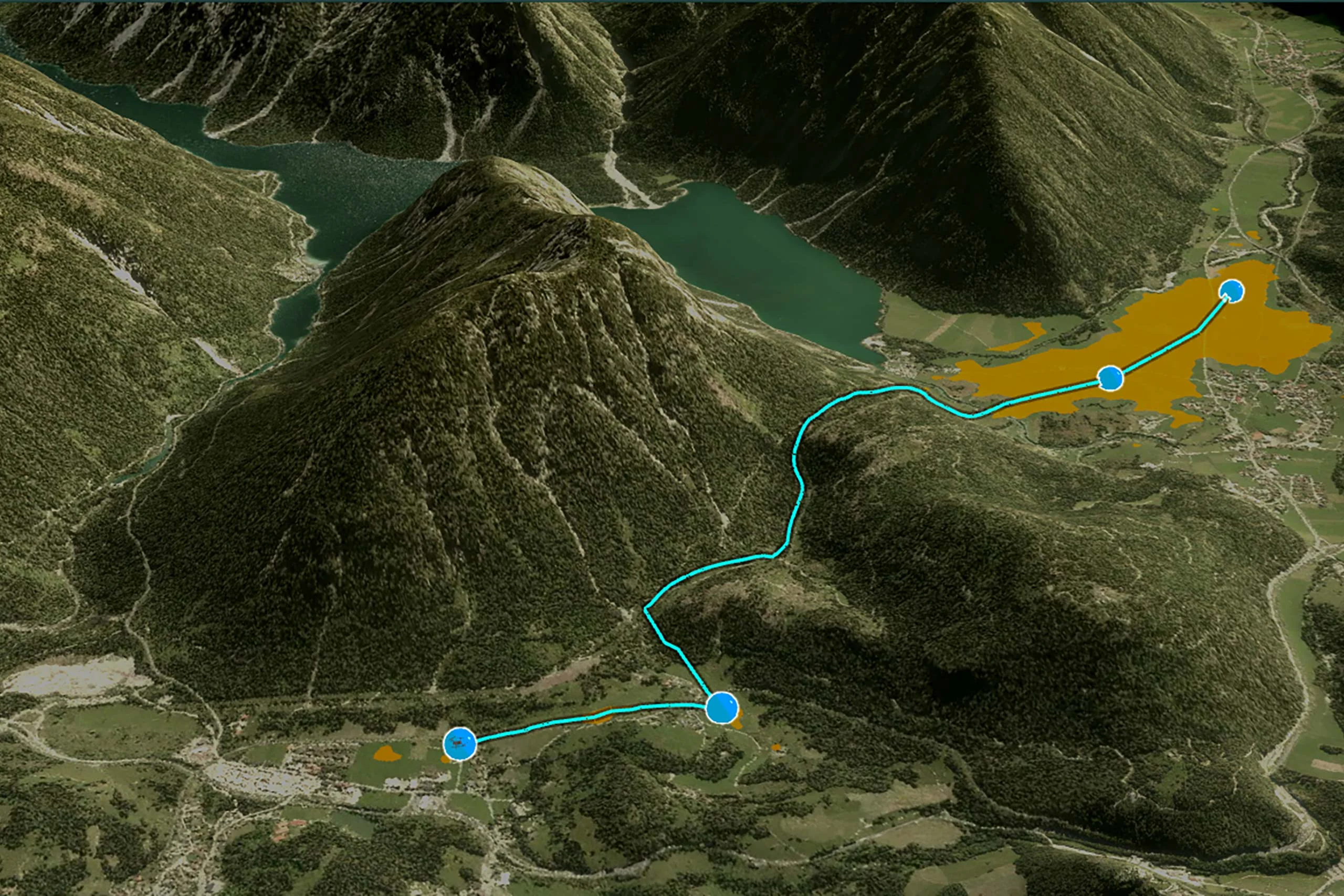 Carmenta UAS Mission Kit - landing zones for drones