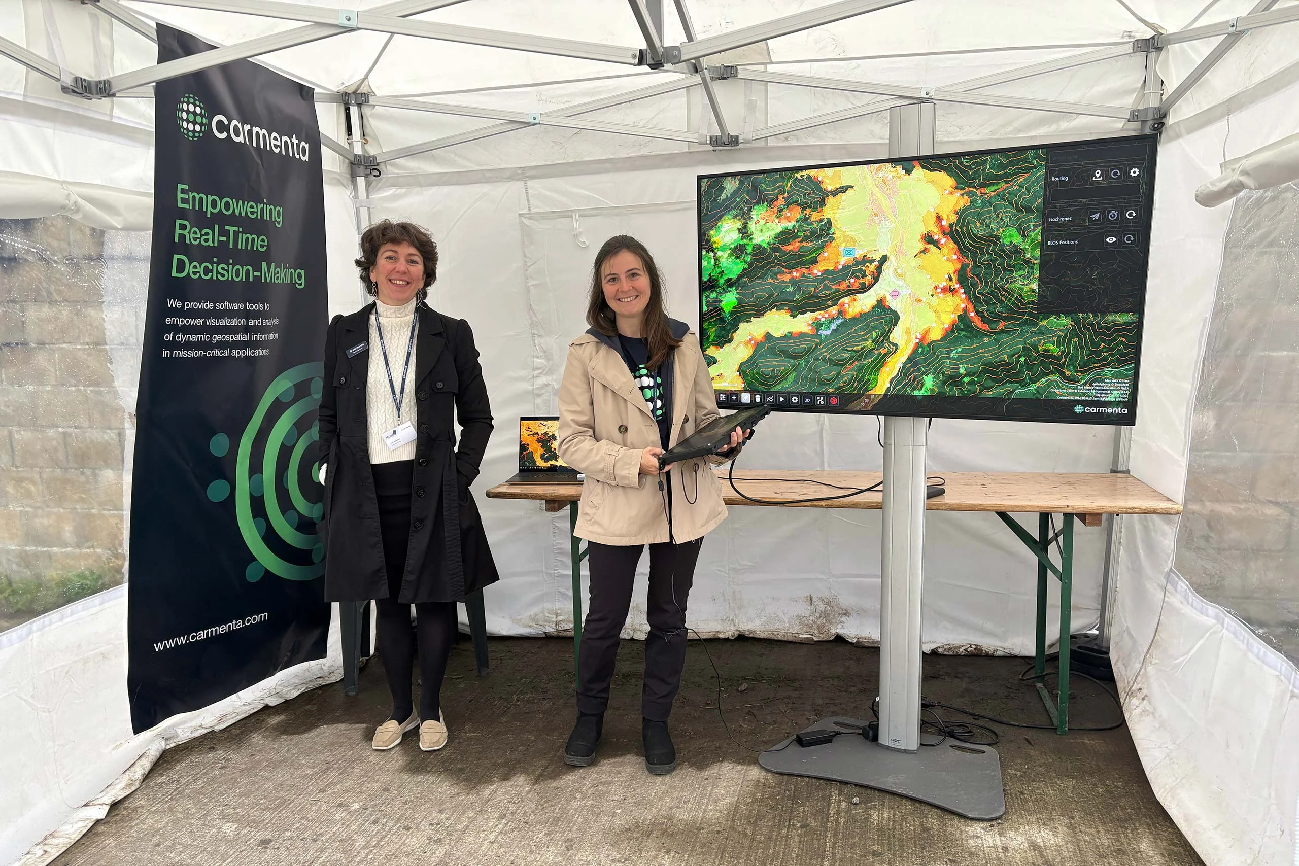 Carmenta Team on site at the final live and static demonstration of MarsEUs in Belgium.