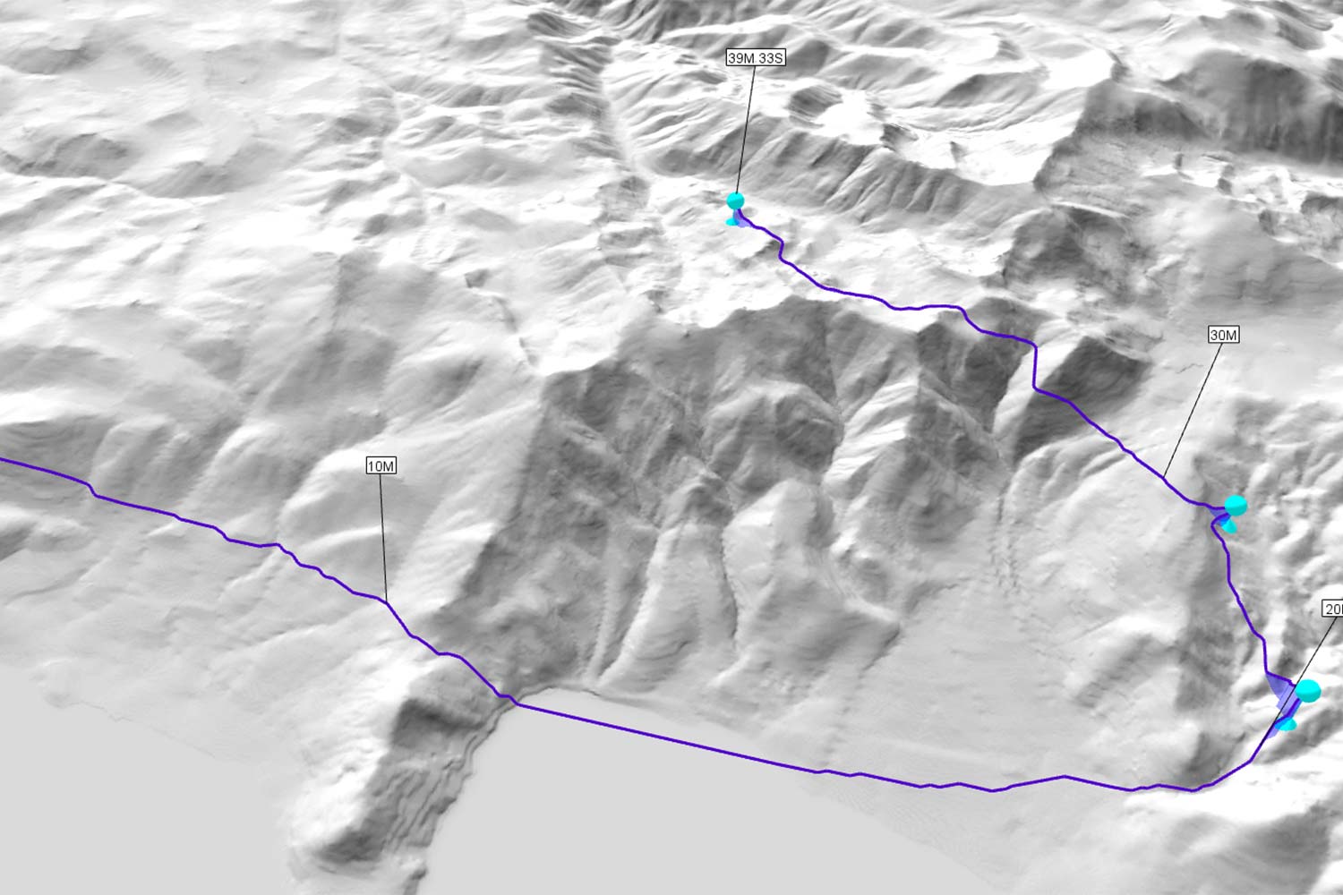 Nap-of-the-earth flight path