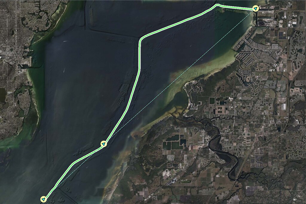 Geospatial technology used for safe vessel routing and adaptive path optimization