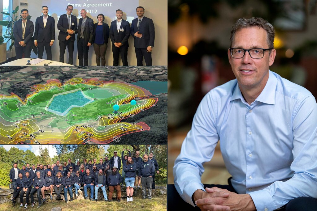 Word of the CEO 2025. In the image, signing of the frame agreement between Carmenta and Aribus Defence & Space, release of Carmenta UAS Mission Kit, the Carmenta team and CEO Torbjörn Lönnqvist.