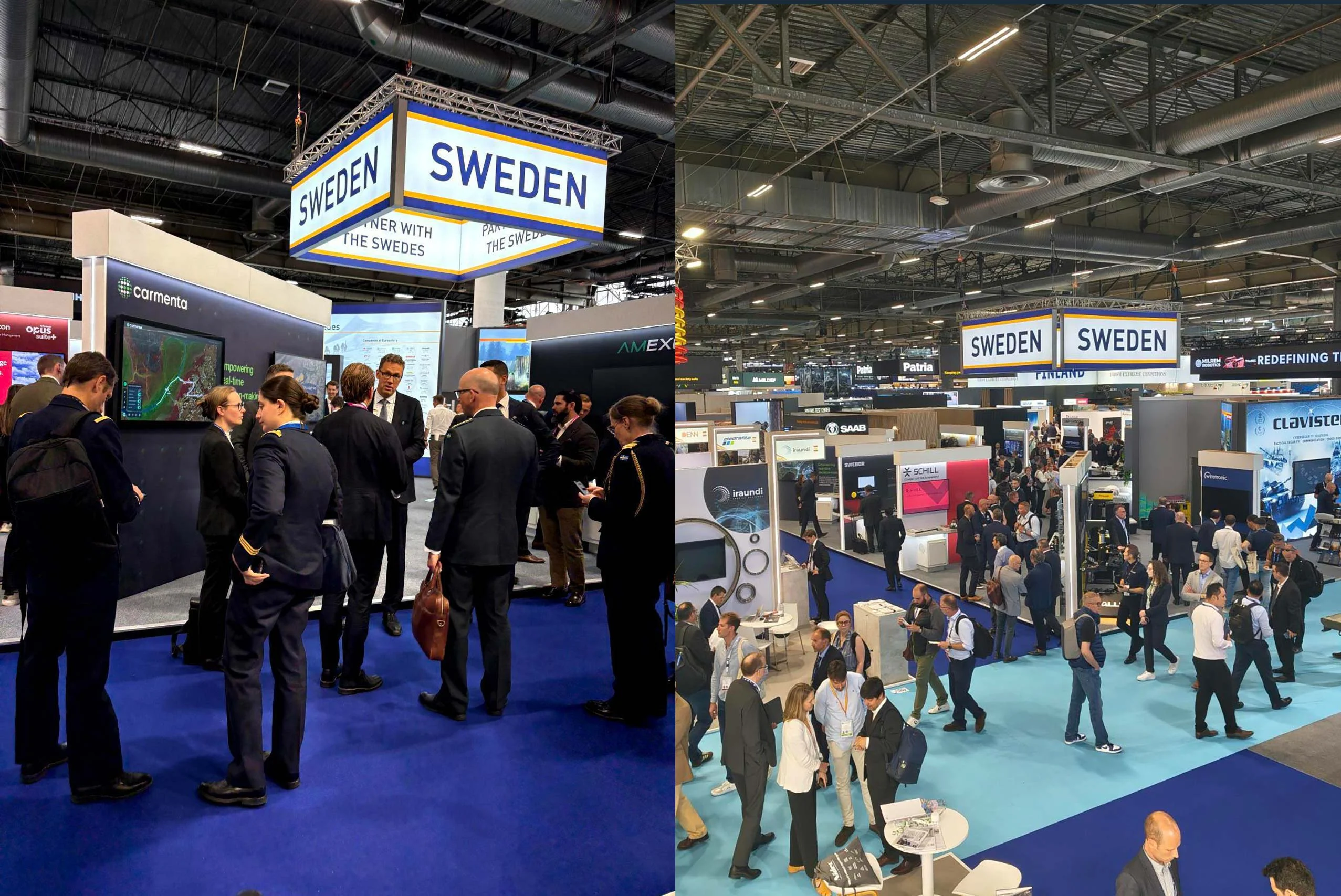 Carmenta exhibiting in the Swedish pavilion at Eurosatory 2026