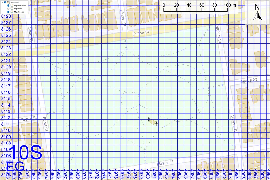 Park, MGRS in 10 m resolution
